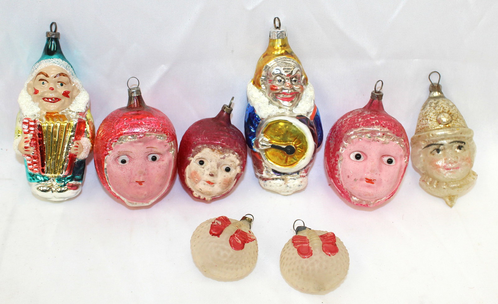 Lot of 8 antique glass ornaments - figural (1 of 6)