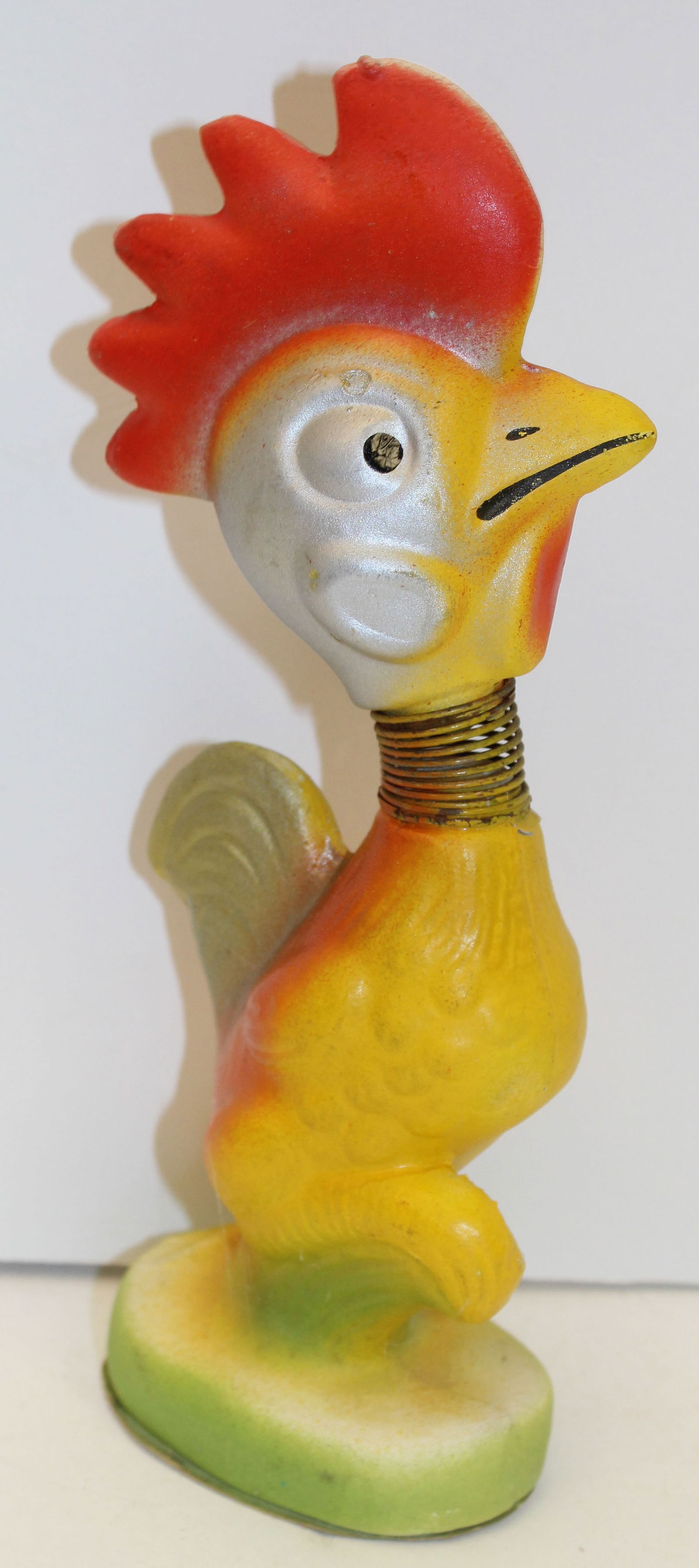 Vintage German rooster bobble head candy container - 9 3/4" tall (1 of 4)