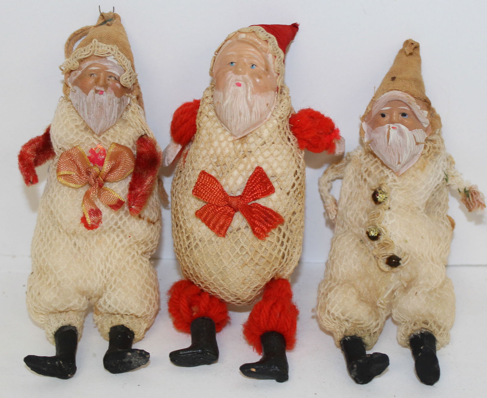Lot of 3 vintage/antique Japanese Santa candy containers - 6" tall (1 of 5)