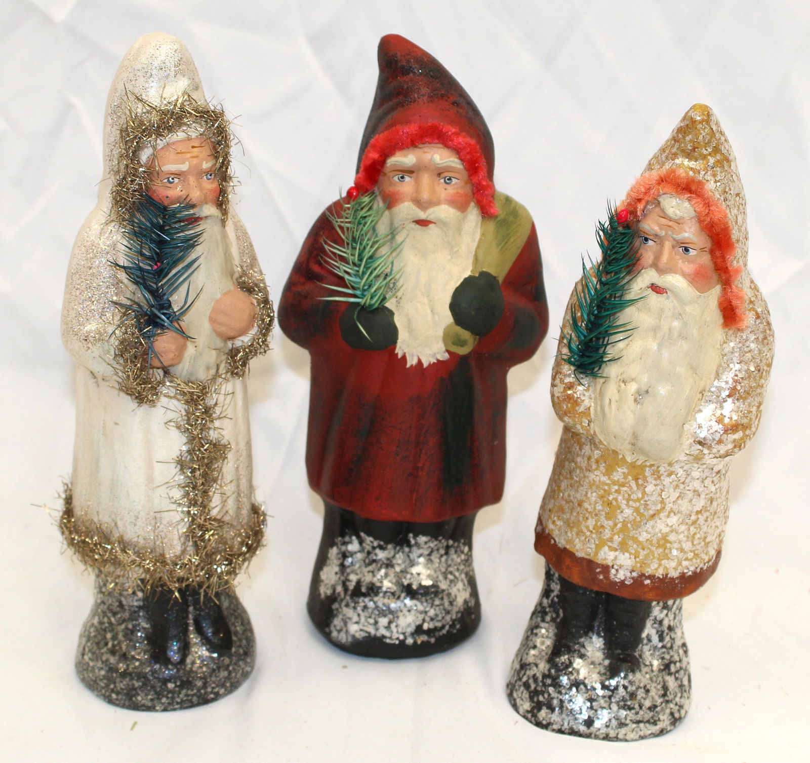 Lot of 3 artisan made Belsnickles signed & dated on the bottom from Walnut Ridge "Herr Collection" - (1 of 9)