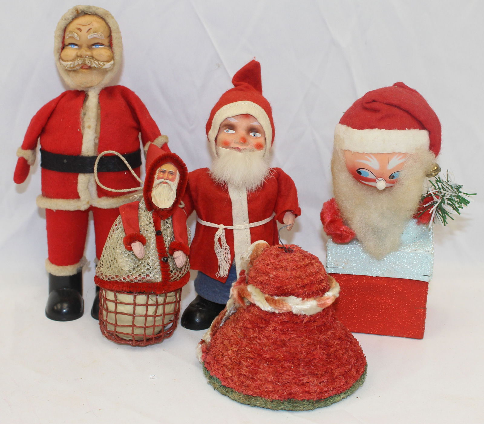 Vintage Santa lot incl Japanese & German Santa figures & candy containers (1 of 6)