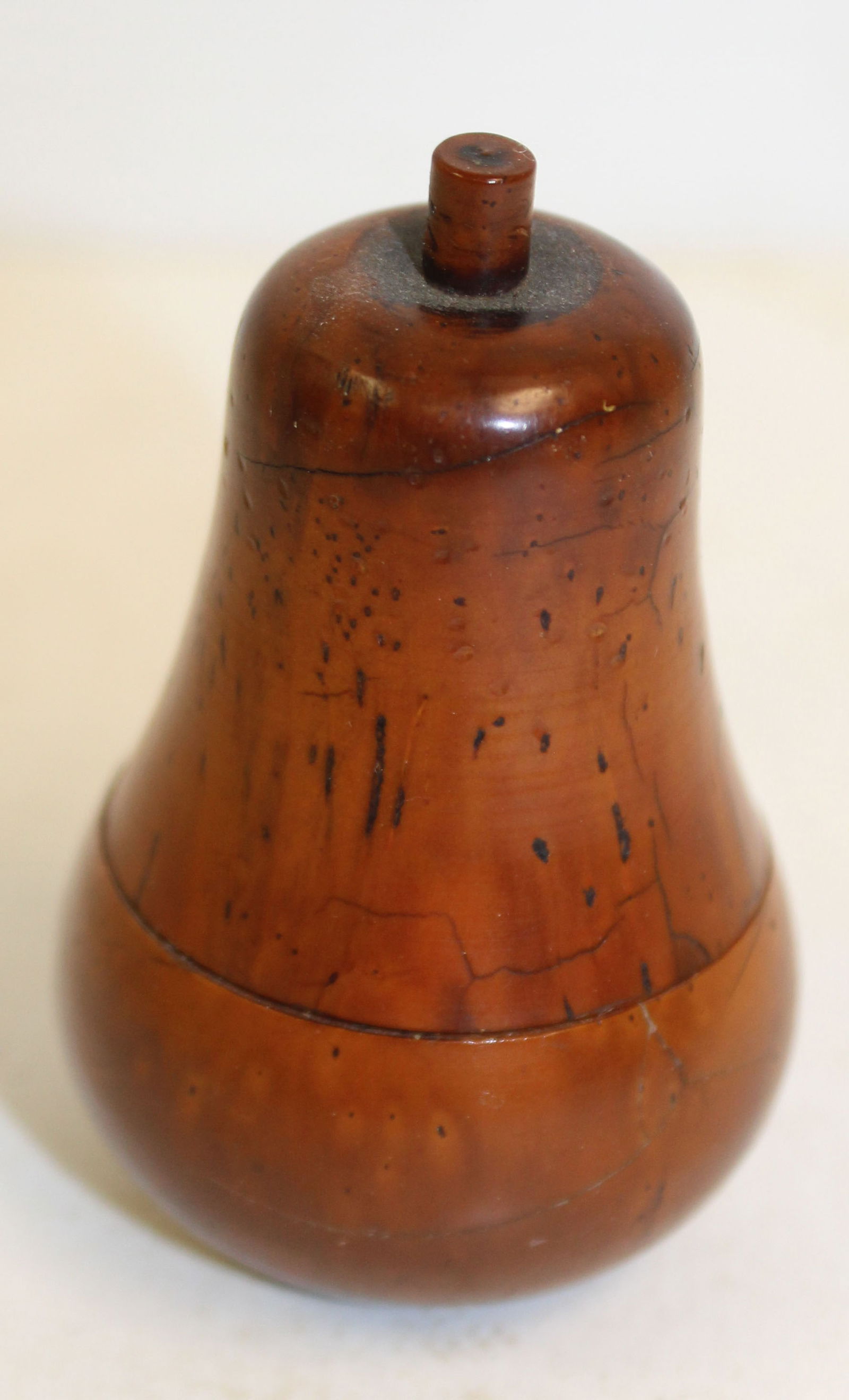 antique pear form wooden nutmeg grater - 2 1/2" tall: antique pear form wooden nutmeg grater - 2 1/2" tall