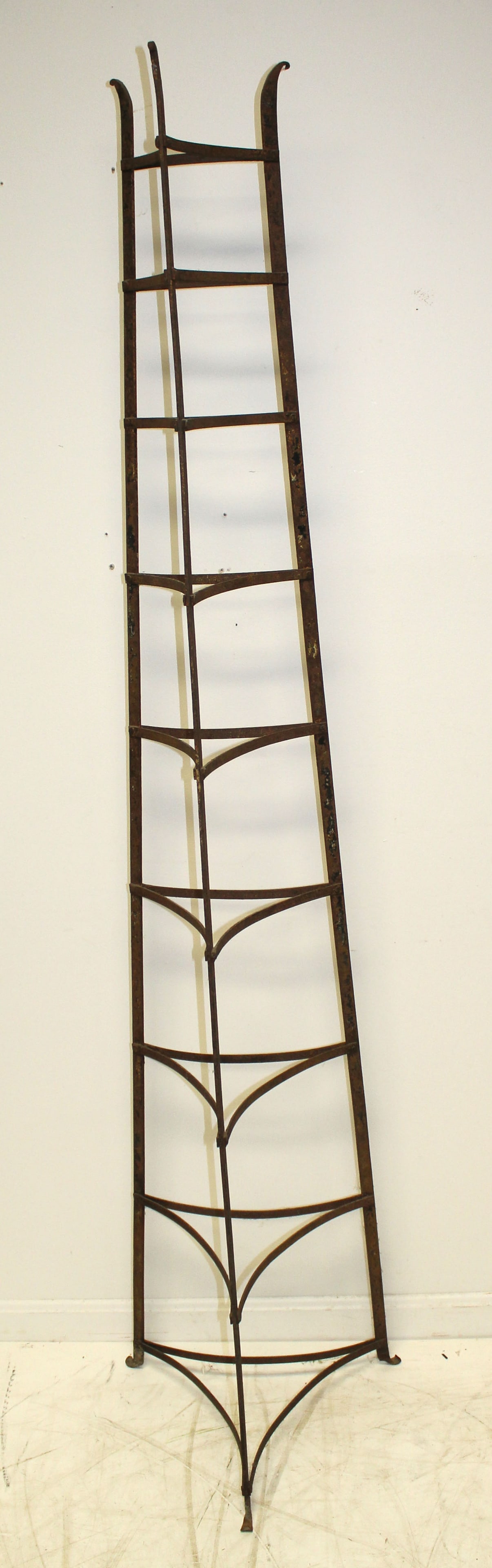 Antique iron pot stand - 72" tall: Antique iron pot stand - 72" tall