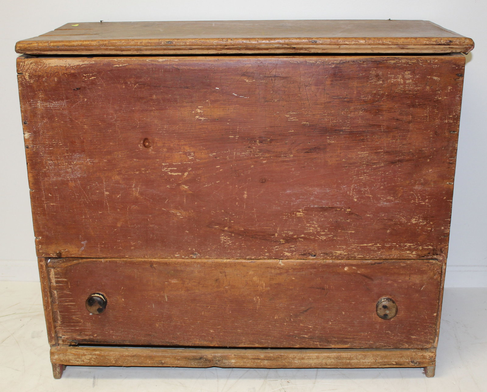 Antique 1 drawer blanket chest - 33" tall x 39 1/2" wide x 19" deep: Antique 1 drawer blanket chest - 33" tall x 39 1/2" wide x 19" deep
