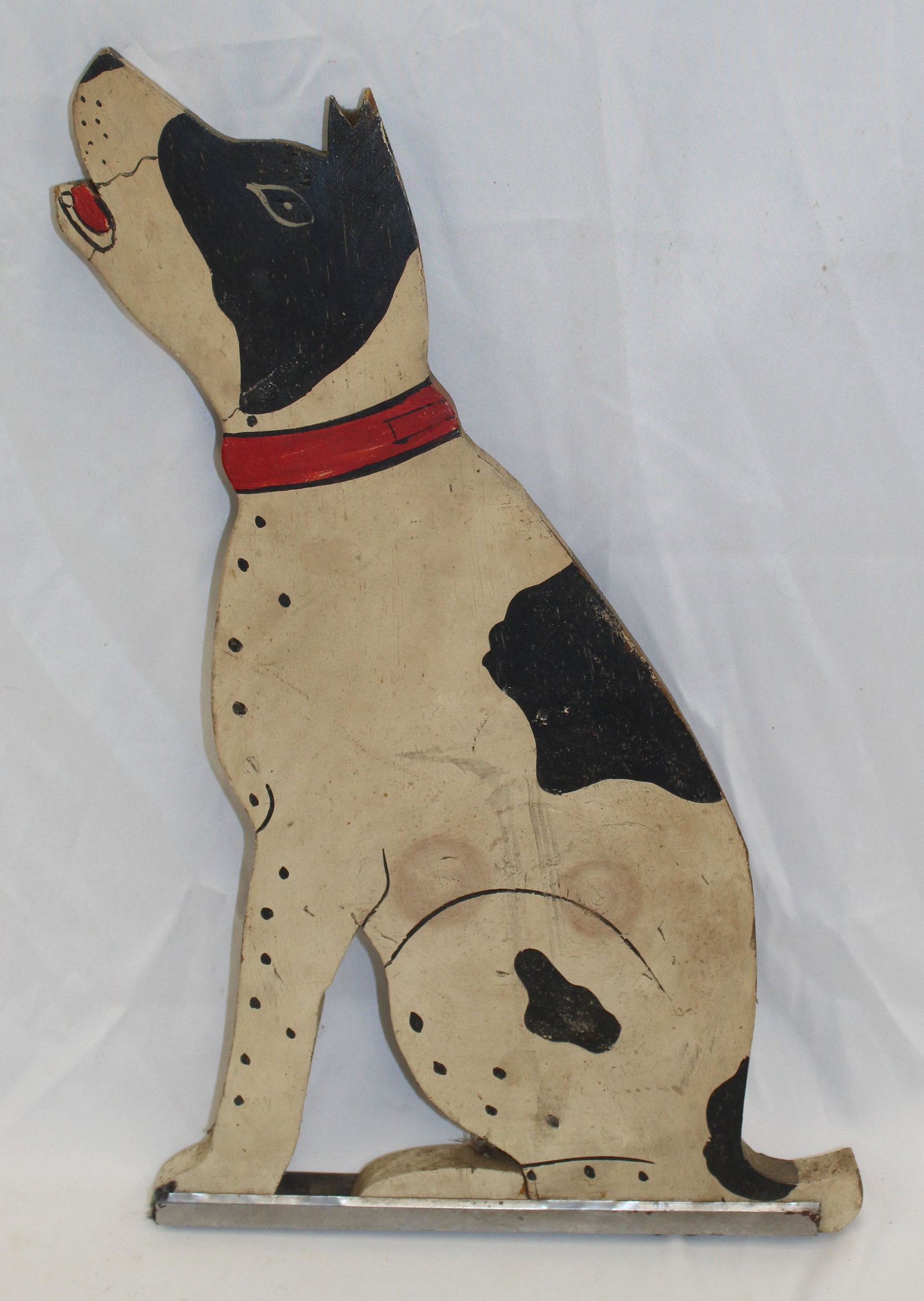 Folk Art painted wooden dog - 18"x11": Folk Art painted wooden dog - 18"x11"