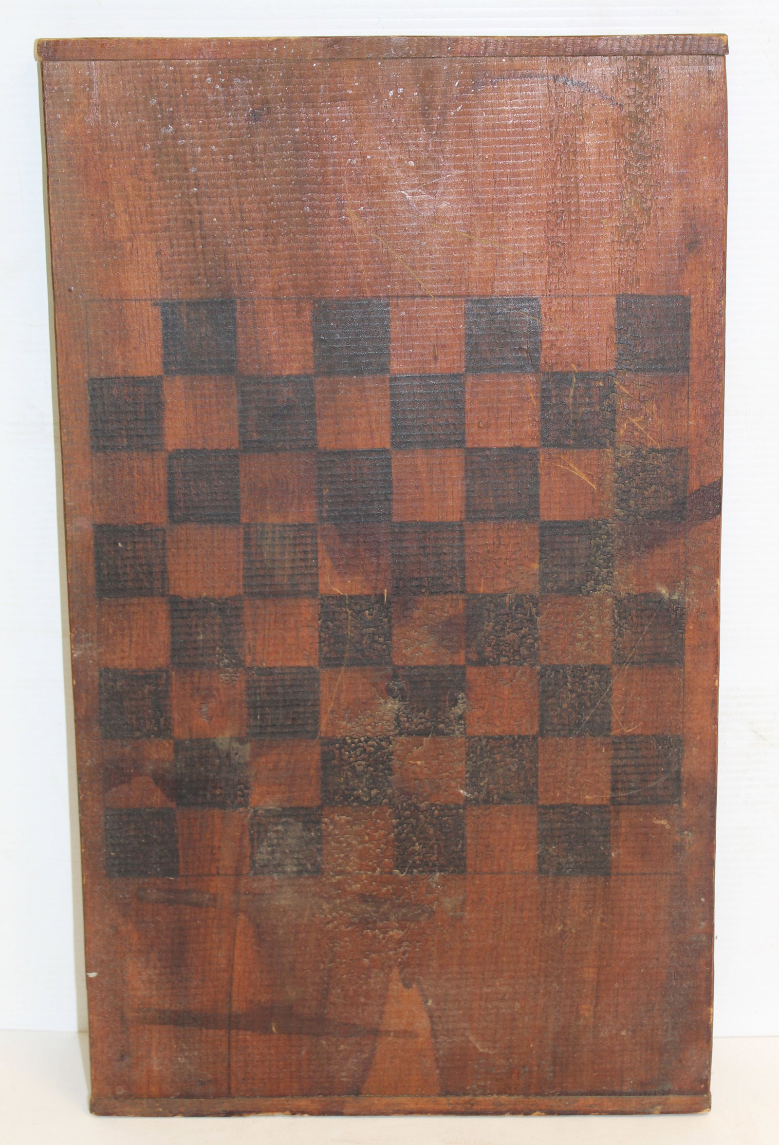 Antique double sided gameboard in red & black - 23"x13 1/4": Antique double sided gameboard in red & black - 23"x13 1/4"