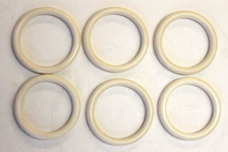 6 Chinese ivory baby bangle bracelets - 2" diam: 6 Chinese ivory baby bangle bracelets - 2" diam