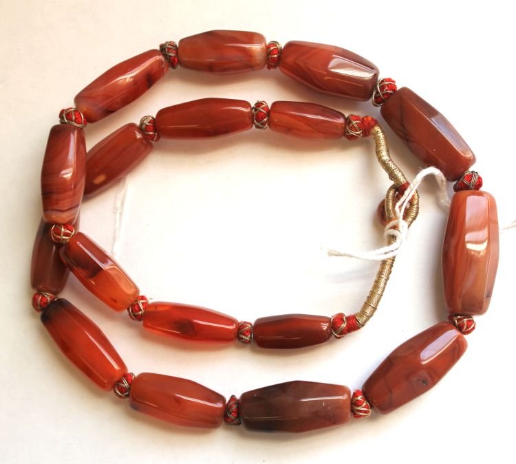 Chinese carnelian necklace - 20": Chinese carnelian necklace - 20"