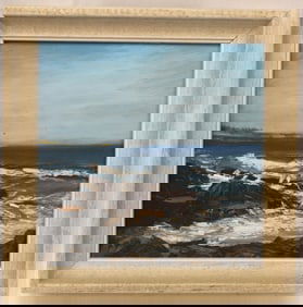 Signed Anne W Brenner small o/d titled on verso "Looking Toward Big Beach, Ogunquit, ME" - overall