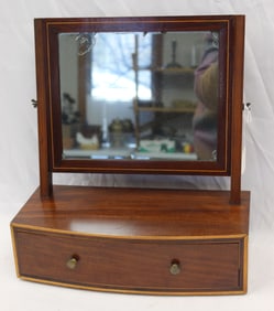 Antique 1 drawer shaving/dresser mirror