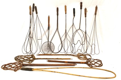 Large lot of various rug beaters