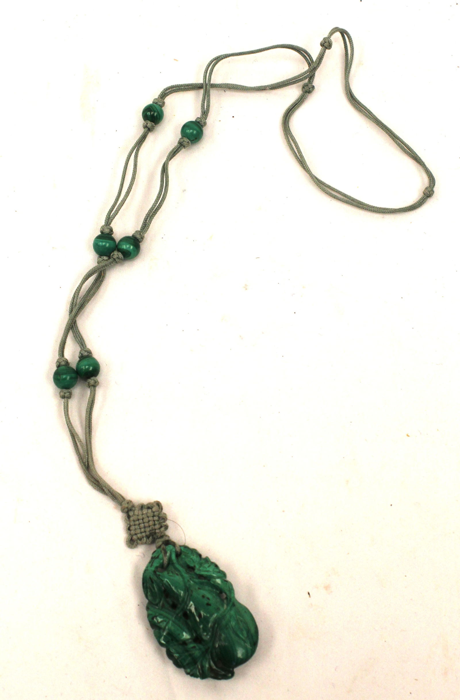 Antique malachite necklace: Antique malachite necklace