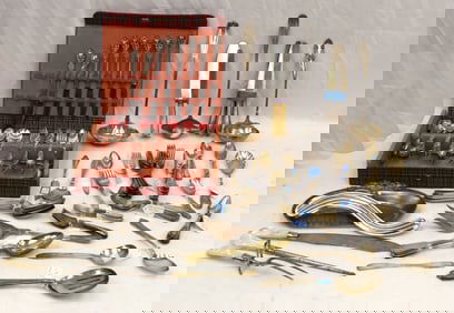 Large lot of silverplate flatware in multiple patterns