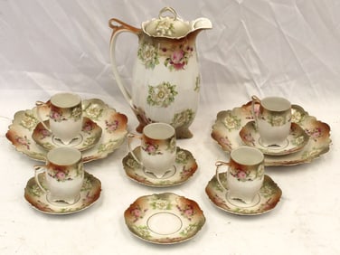 Austrian hand painted chocolate set