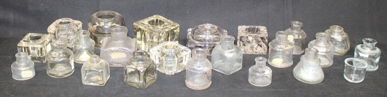 Large lot of clear glass vintage/antique inks (1 of 4)