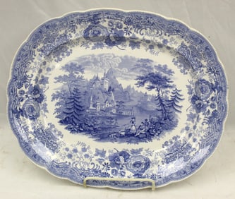 William Ridgeway & Co Blue "Tyrolean" platter