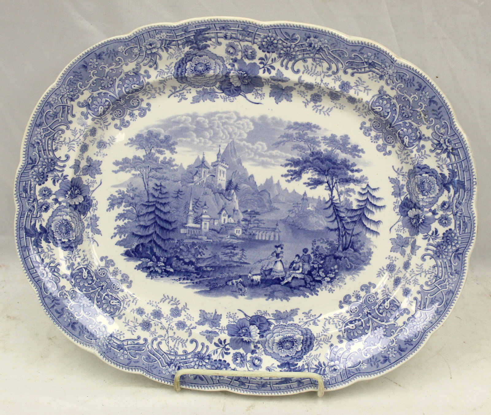 William Ridgeway & Co Blue "Tyrolean" platter: William Ridgeway & Co Blue "Tyrolean" platter
