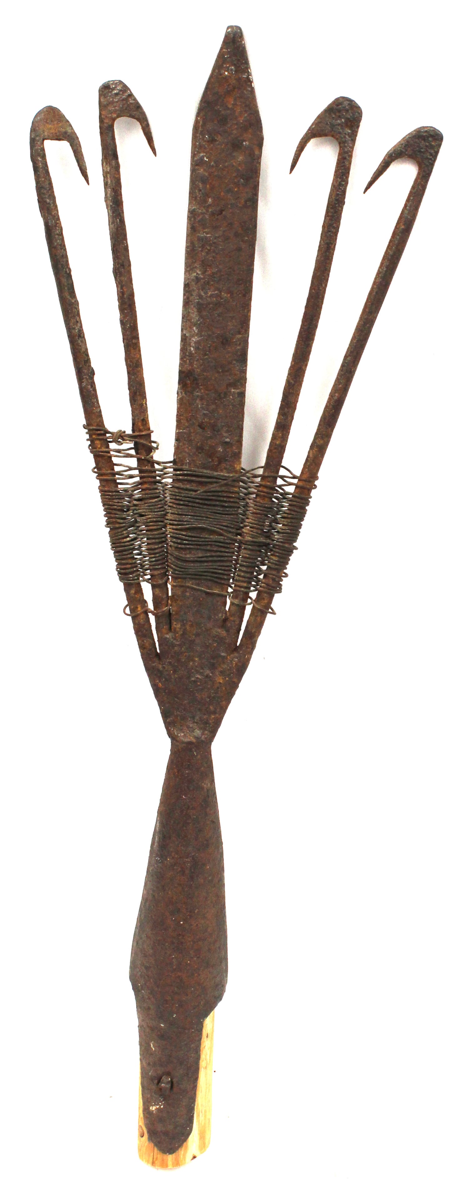 Antique iron eel spear - 18" long (1 of 3)