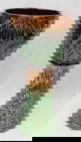 Art Pottery pedestal & jardinere - 23" tall x 11" diam