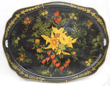 Tole hand painted tray 20 1/2"x26"