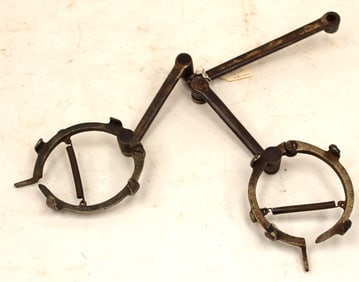 Antique iron dentist light holder