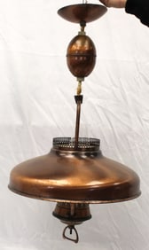 Copper hanging electried light fixture