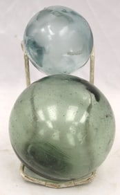 Lot of 2 glass floats