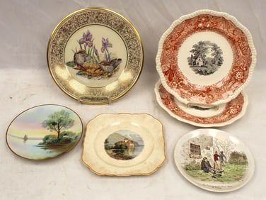 Lot of 6 misc porcelain plates