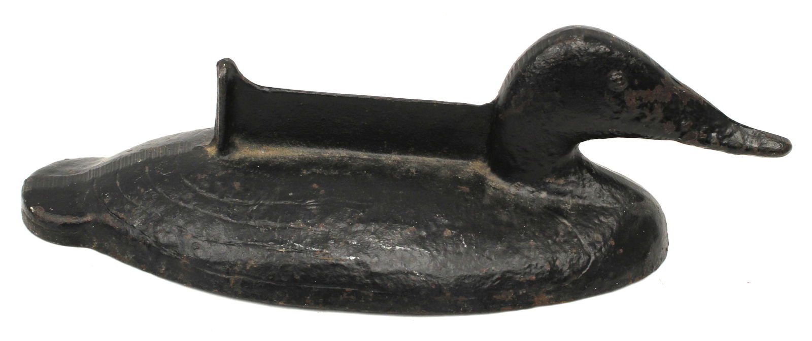 Antique cast iron duck form boot scraper in black paint - 15" long (1 of 3)