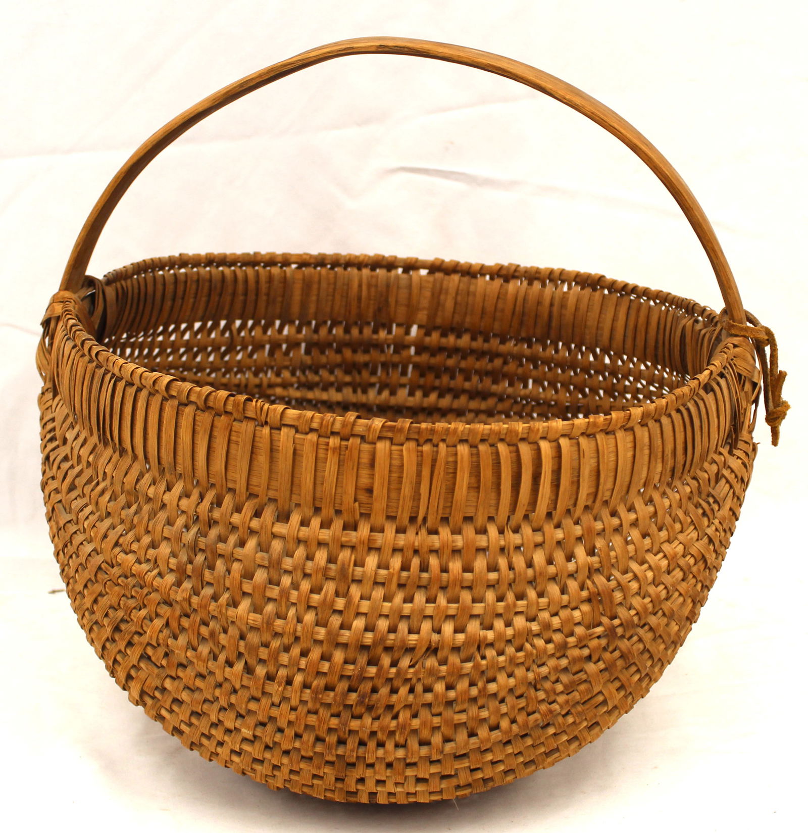 Antique buttocks basket - 13" tall x 13" diam (1 of 3)