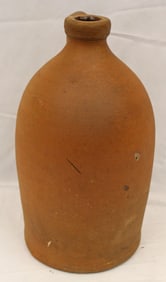 Antique large redware jug - 12" tall