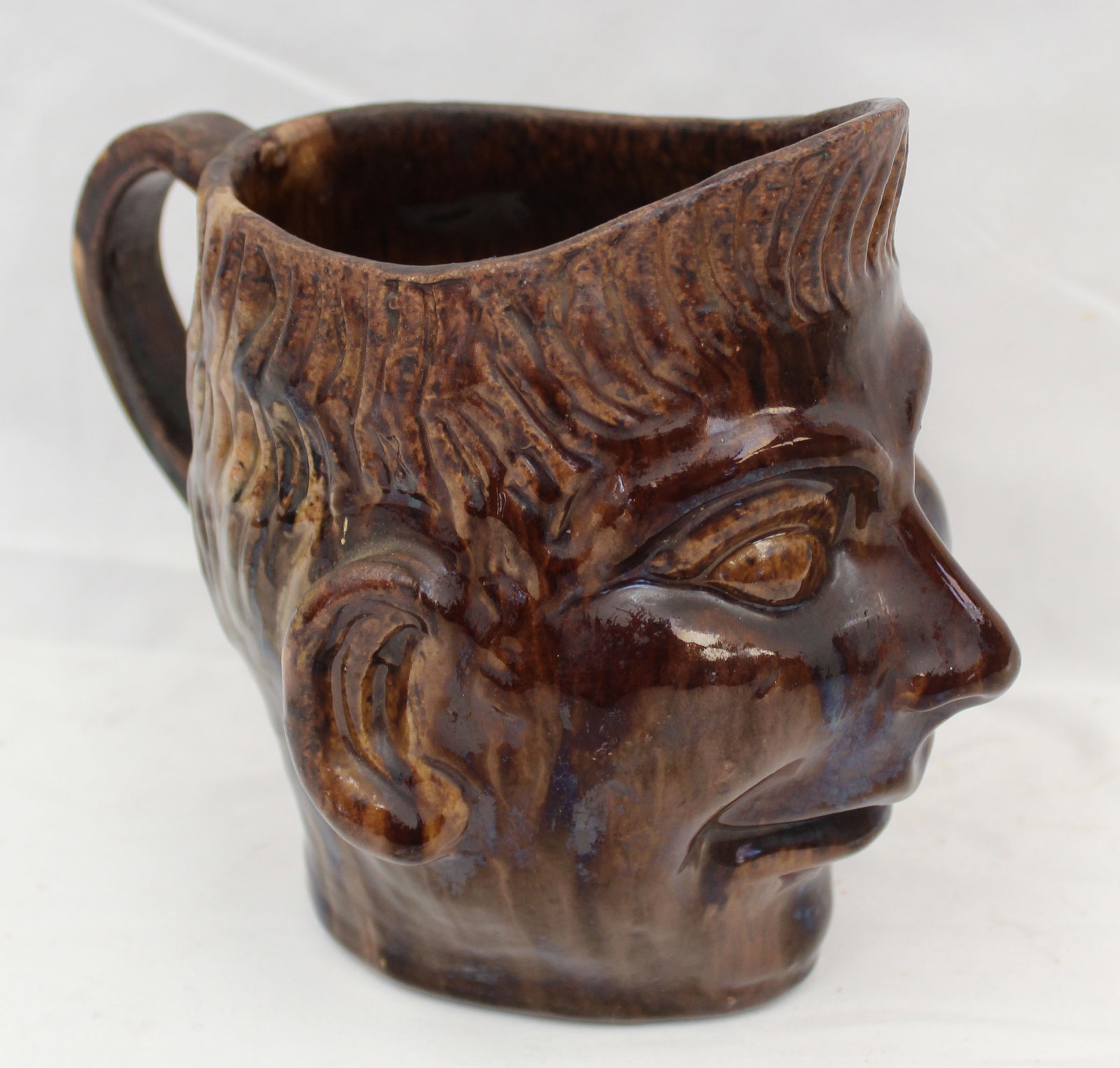 Bennington face pitcher - 7" tall: Bennington face pitcher - 7" tall