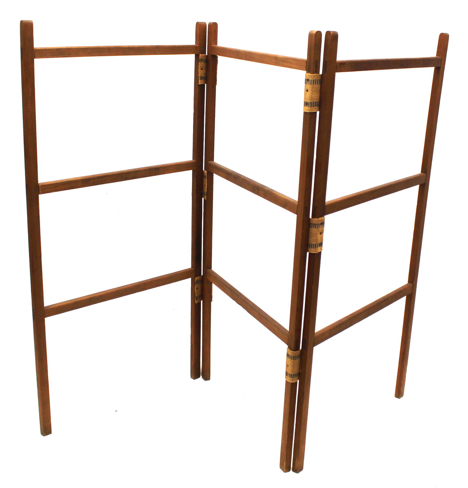 Antique 3 section folding quilt/herb rack - 48" tall x 24" sections (1 of 3)