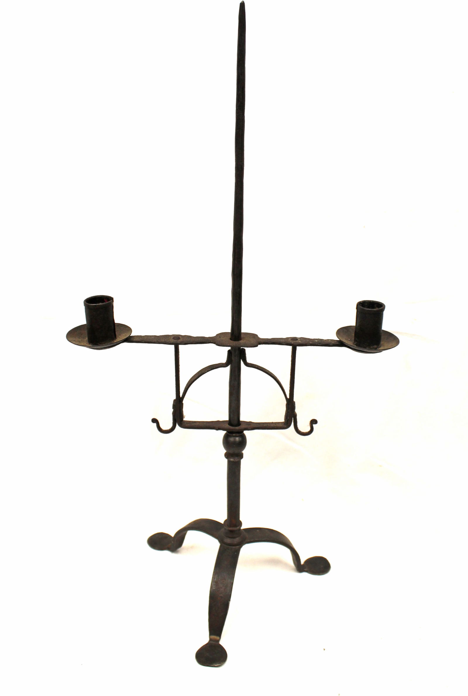 forged iron double candle holder - 23" tall x 13" wide (1 of 5)