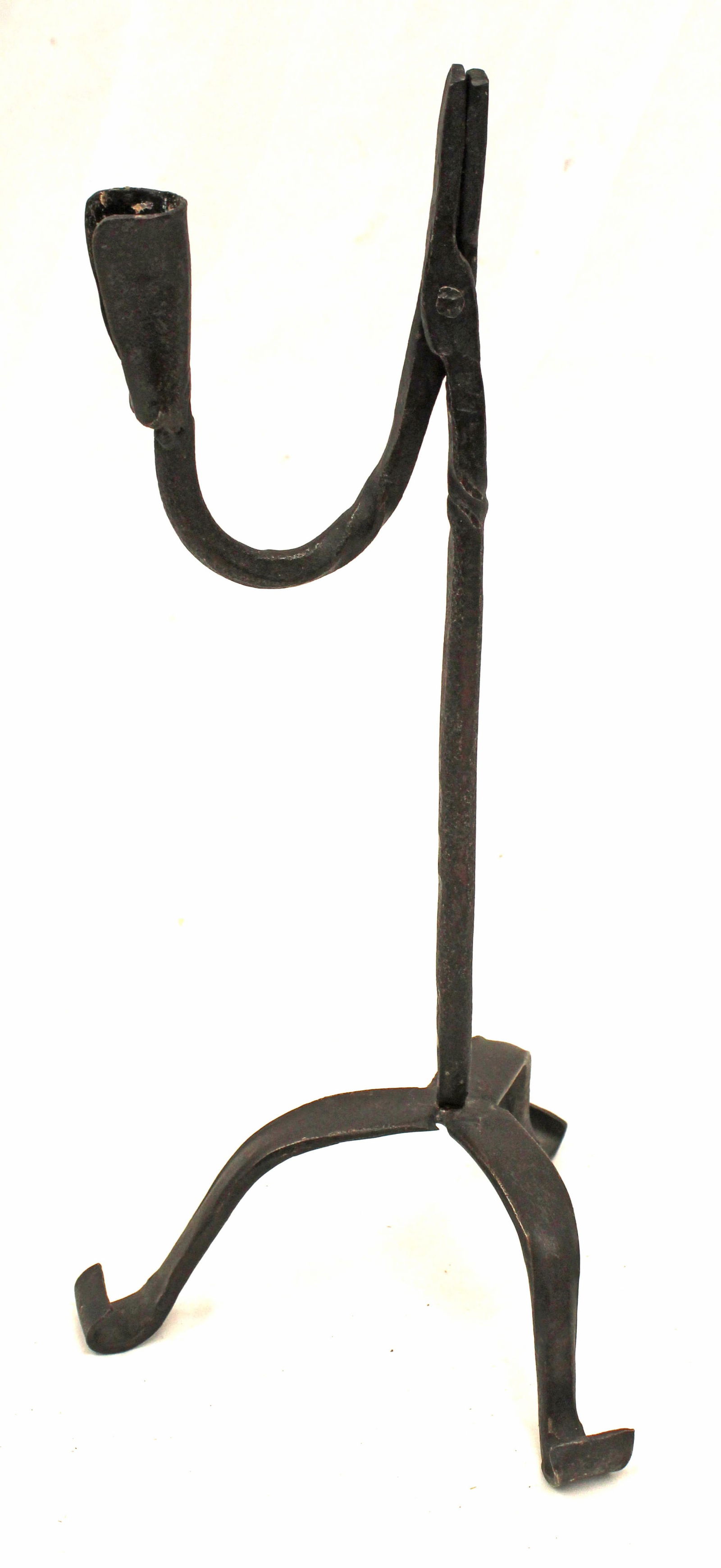 Forged iron rush light candle holder - 13" tall (1 of 3)