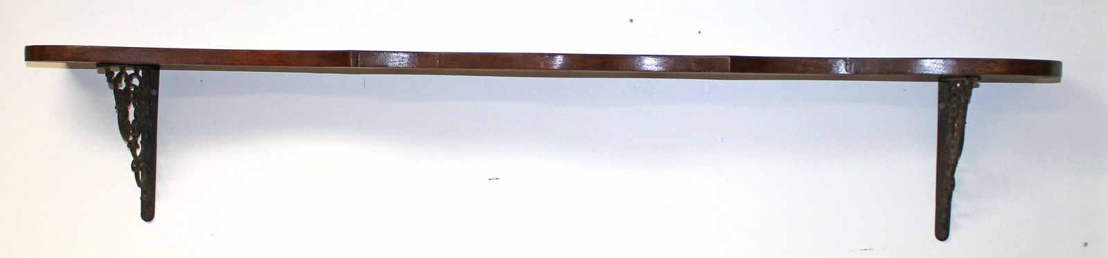 Antique wall shelf w iron sides (1 of 3)