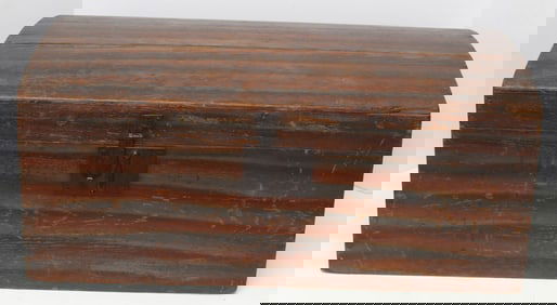 Dometop red & black painted trunk - 10 1/2" tall x 24" wide x 13 1/2" deep