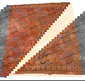 Antique Turkoman Ersari Main Carpet - last Q 19thC - 8'4"x9'2"