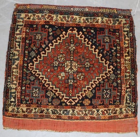 Antique Southwest Persia Qashqai'I bag face - last Q 19thC - 22"x24"