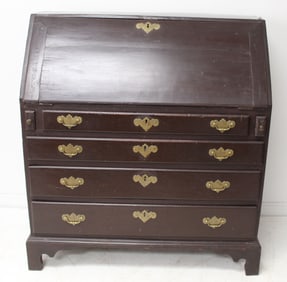 Antique Chippendale slant front desk - 40" tall x 36" wide x 18" deep