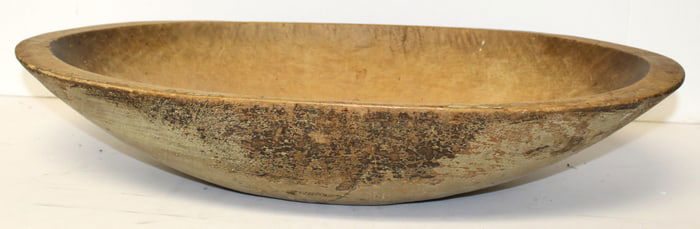 Antique wooden trencher w traces of putty paint - 22 1/2"x12"