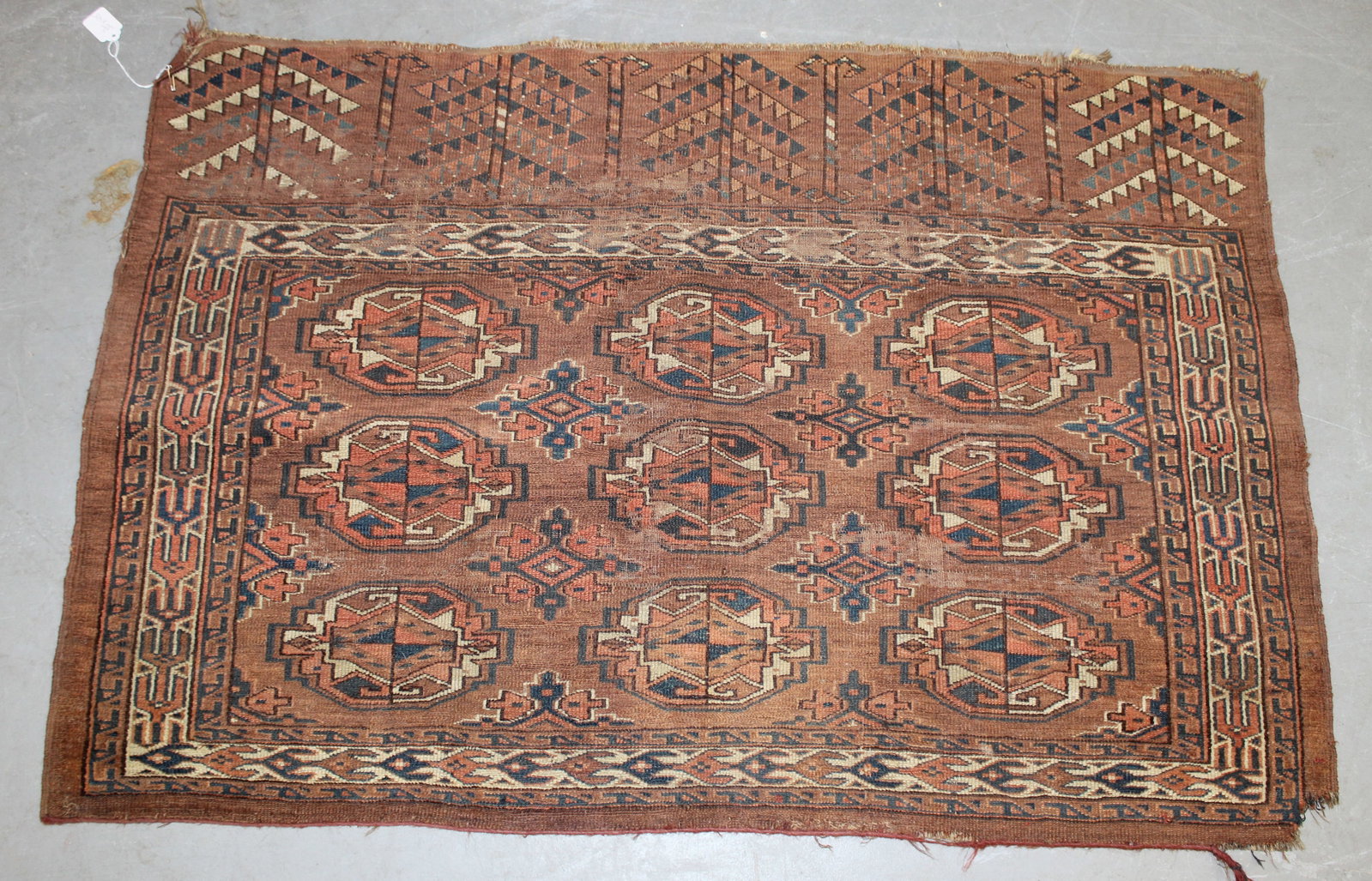 Antique Turkoman Yomut Chubal - last Q 19thC - 30"x45": Antique Turkoman Yomut Chubal - last Q 19thC - 30"x45"