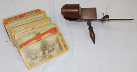 Stereopticon viewer w many slides from NH