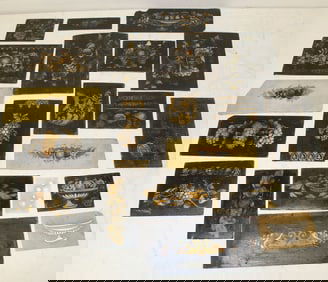 Large group of Hitchcock painted stencils/panels