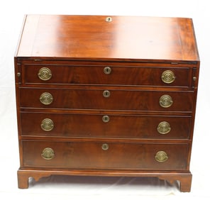 Antique Chippendale slant front desk - 41" tall x 40 1/2" wide x 20 1/2" deep