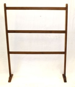 Antique wooden 3 tier quilt rack - 48" tall x 36" wide