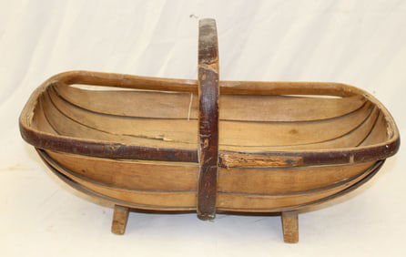 Antique wooden trug - 11 1/2" tall x 22" wide x 11 1/2" deep
