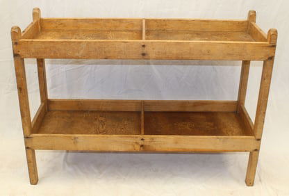 Wooden 2 tier potting table - 22" tall x 44" wide x 16" deep