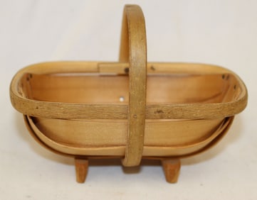 Antique small wooden trug - 3" tall x 4" wide x 2" deep