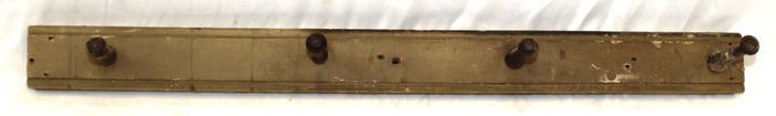 Antique wooden peg pack in putty paint - 26" long